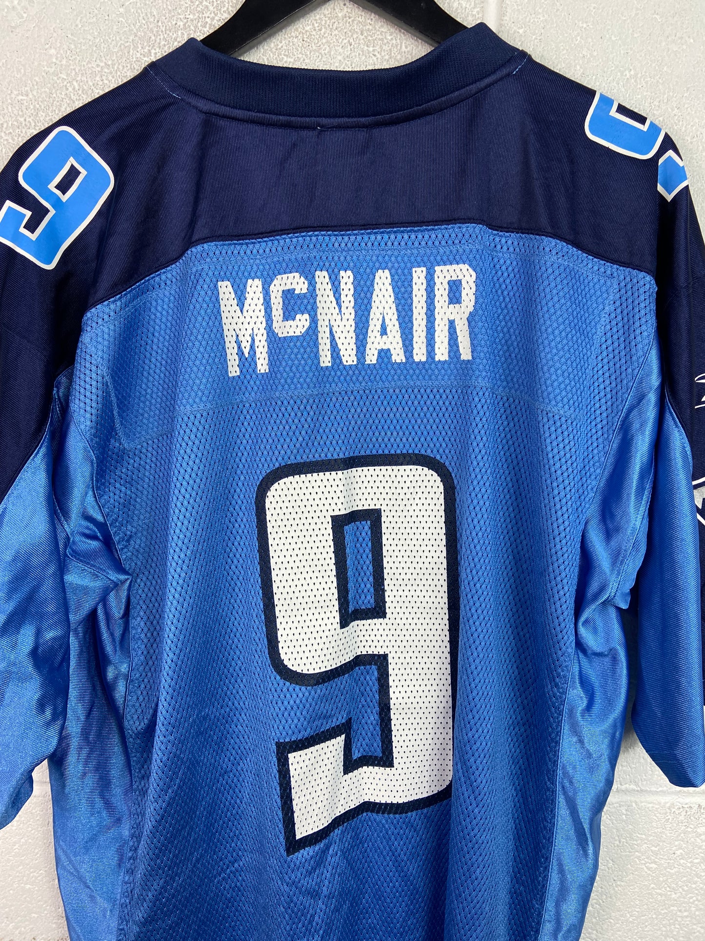 Y2K Tennessee Titans Reebok Steve McNair #9 Jersey Sz L