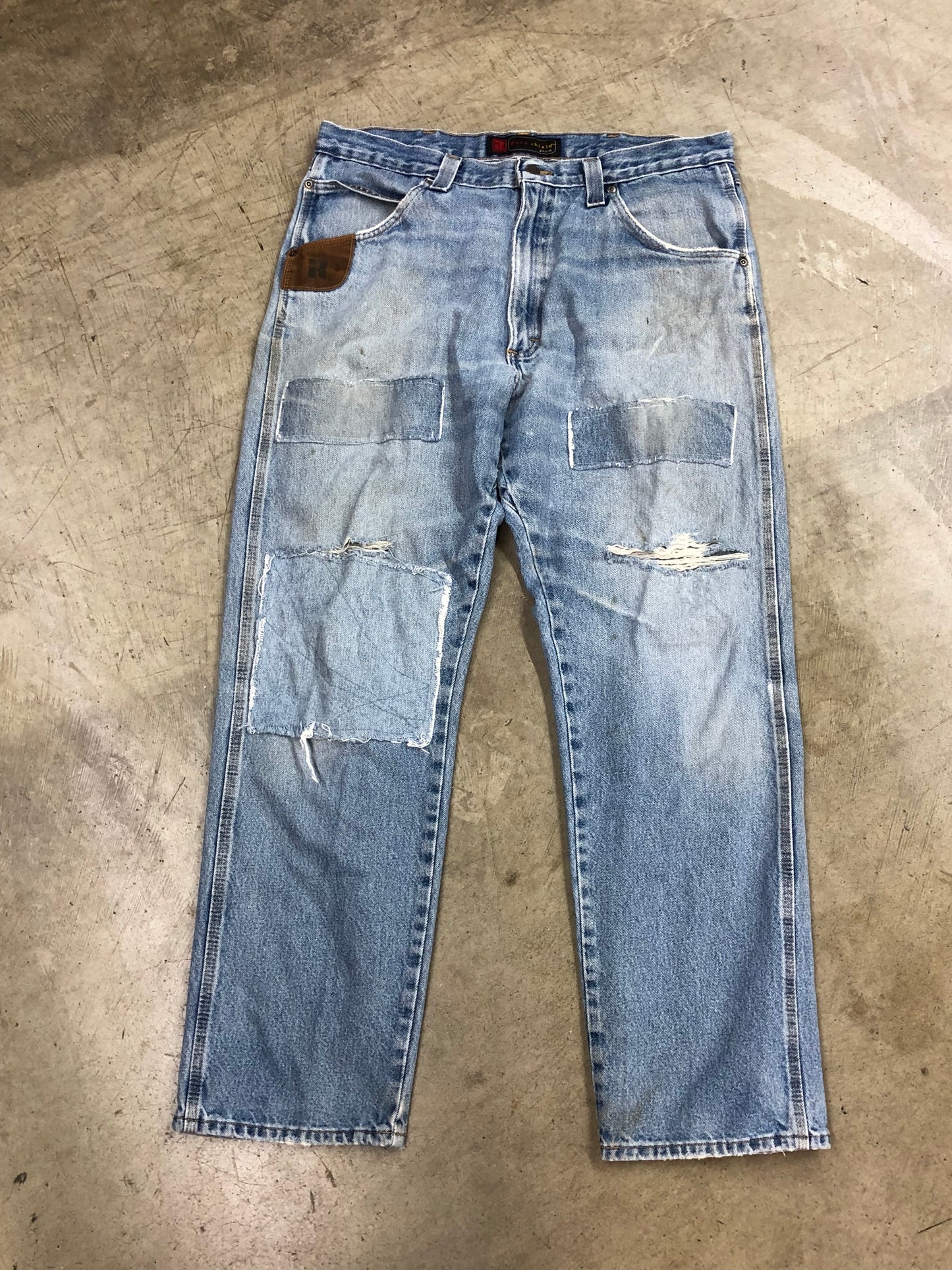 VTG Reworked Denim Workpants Sz 36x32