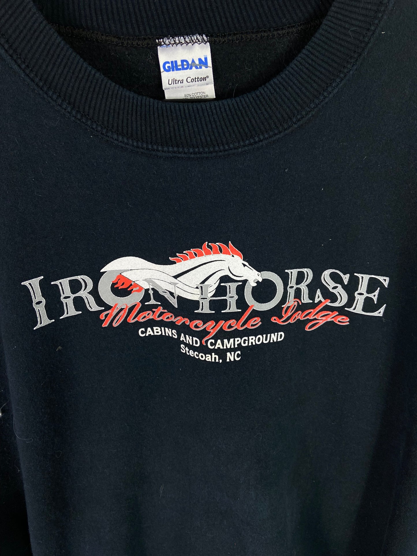 Y2K Iron Horse Motorcycle Lodge Sweater Sz XL