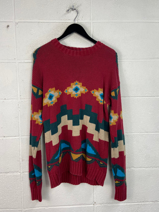 VTG Woolrich Aztec Sweater Sz XL