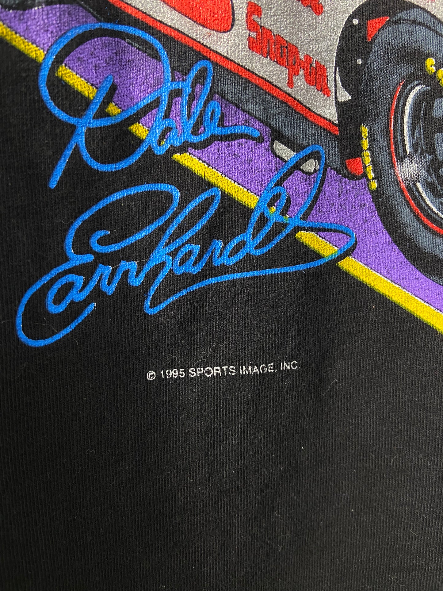 VTG Dale Earnhardt One Hot Silver Night Winston Cup Nascar Tee Sz Large