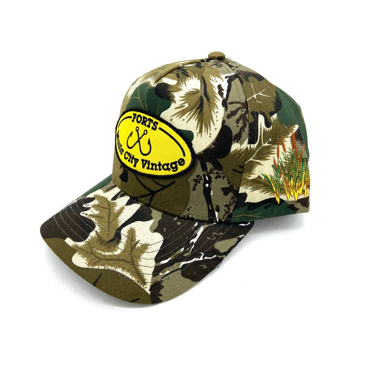 Forts x MCV Bassville Camo Fishing Snapback Hat