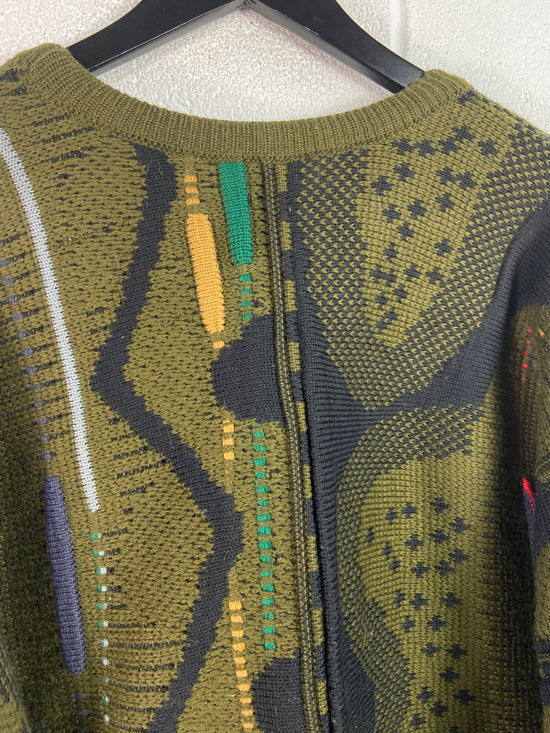 VTG Coogi Army Green Wool Sweater Sz L