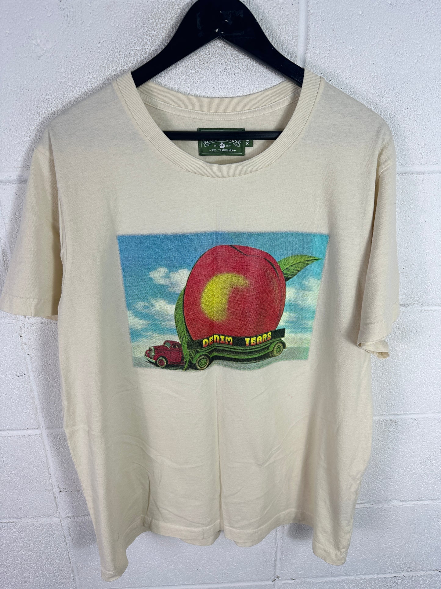 Denim Tears Giant Peach Kiss My Grits Sz XL