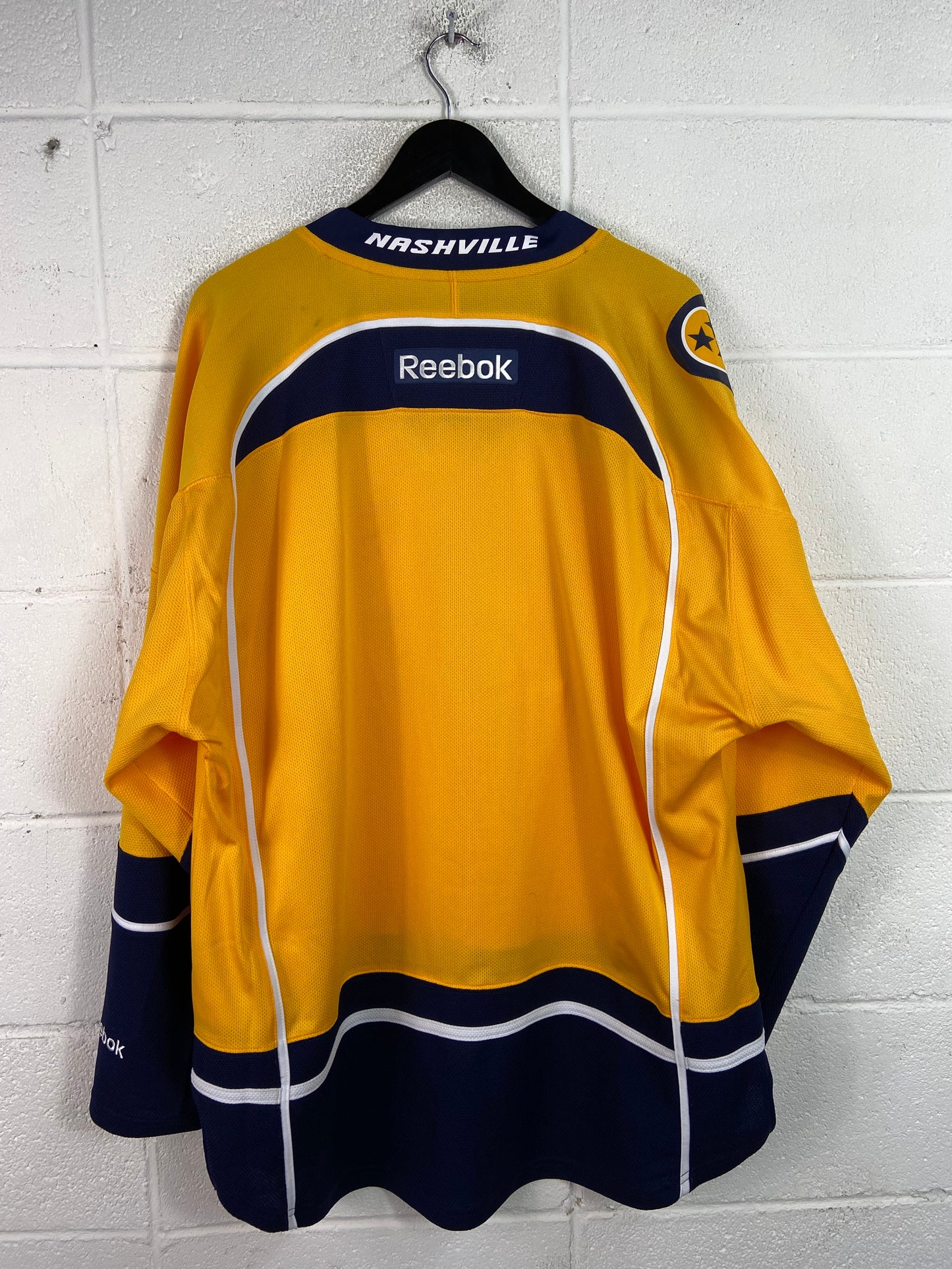 Y2K Nashville Predators Reebok Gold Jersey Sz XL