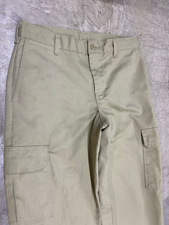 VTG Dickes Tan Cargo Chino Pants Sz 32x31