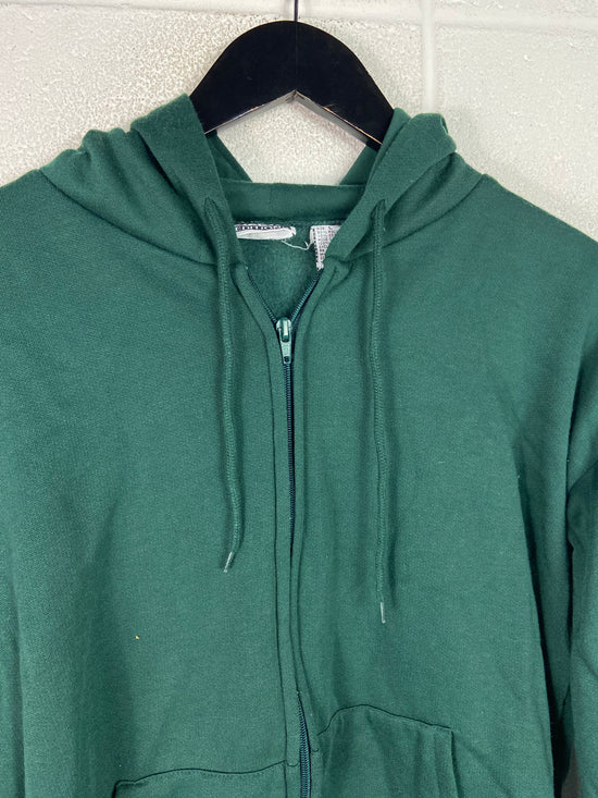 VTG Green Blank Zip Up Jacket Sz L