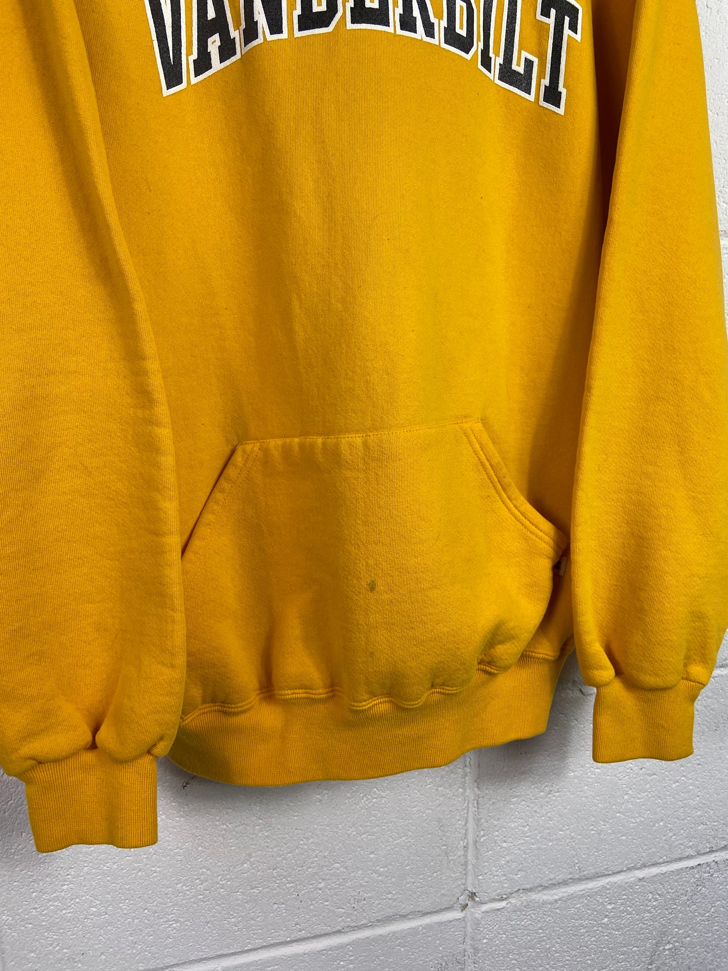 VTG Vanderbilt Russell Athletic Yellow Hoodie Sz L/XL