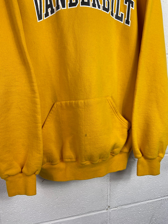 VTG Vanderbilt Russell Athletic Yellow Hoodie Sz L/XL