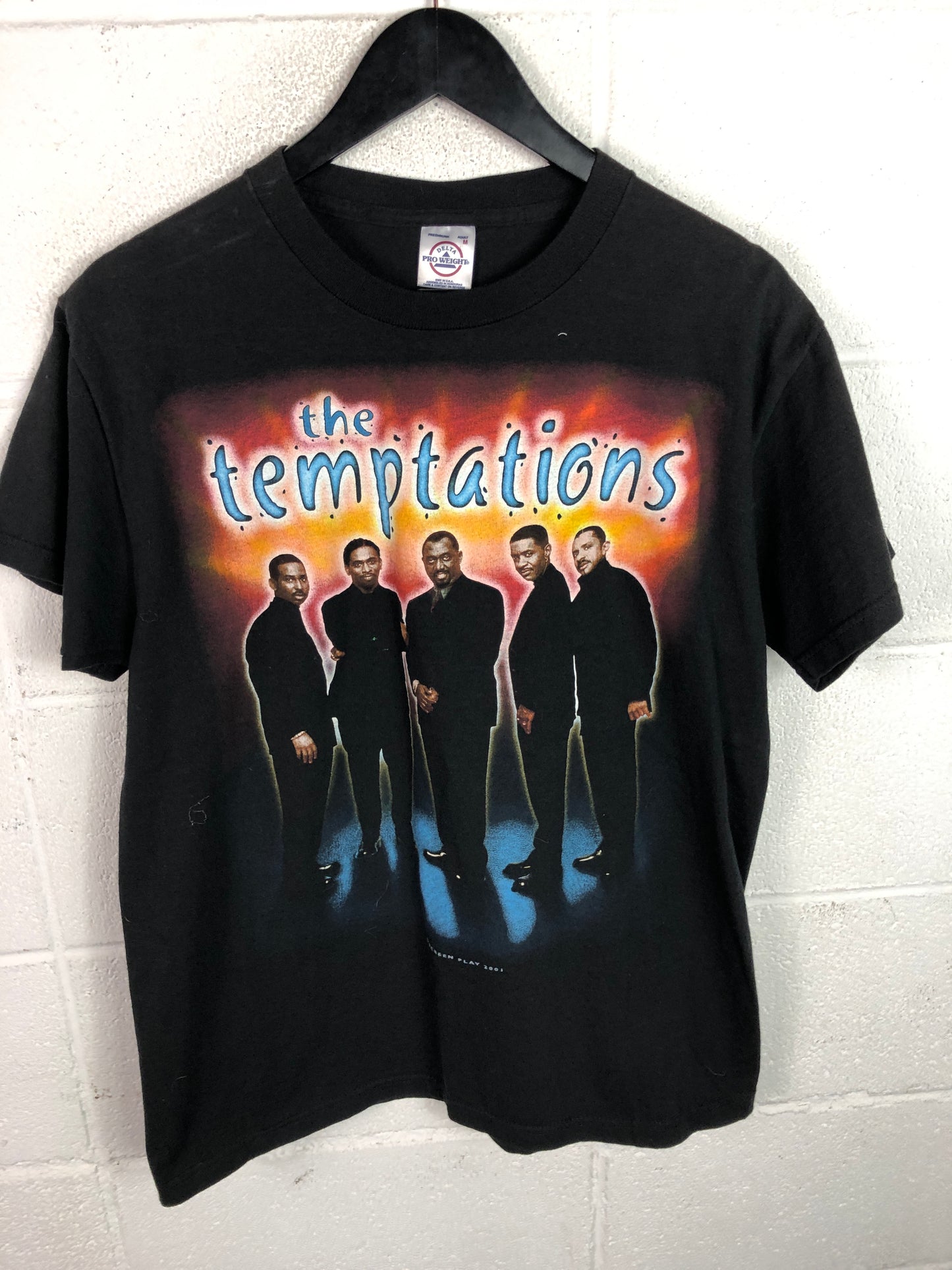 VTG 2001 The Temptations Music Tee Sz Med