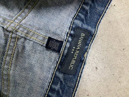 Y2K Thrashed Banana Republic Denim Jeans Sz 36x32