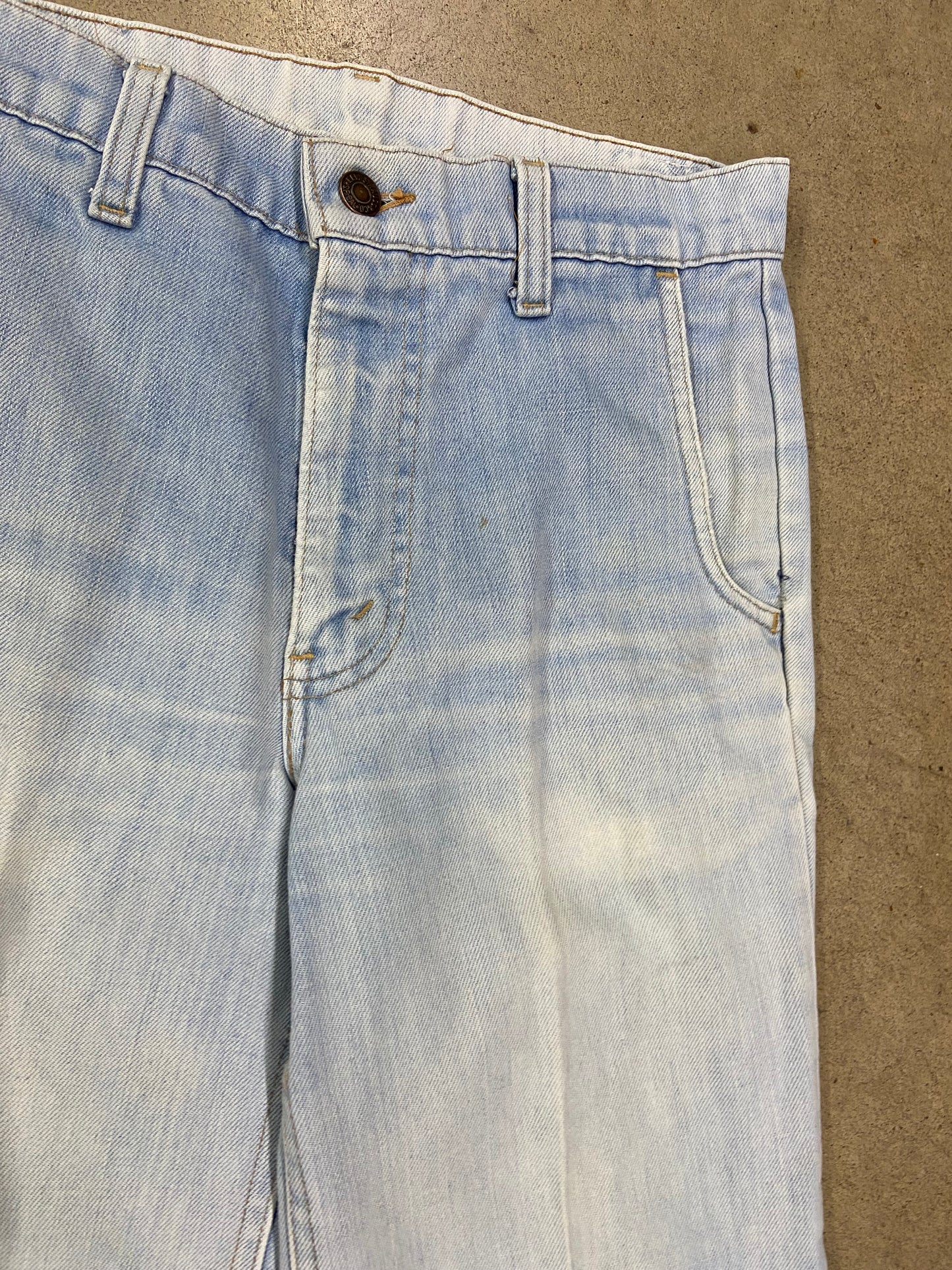 VTG Levi's Orange Tab 70's Bell Bottom Light Wash Jeans Sz 29x32