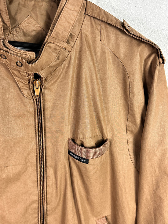 VTG 80s Member Only Brown Race Jacket Sz Med