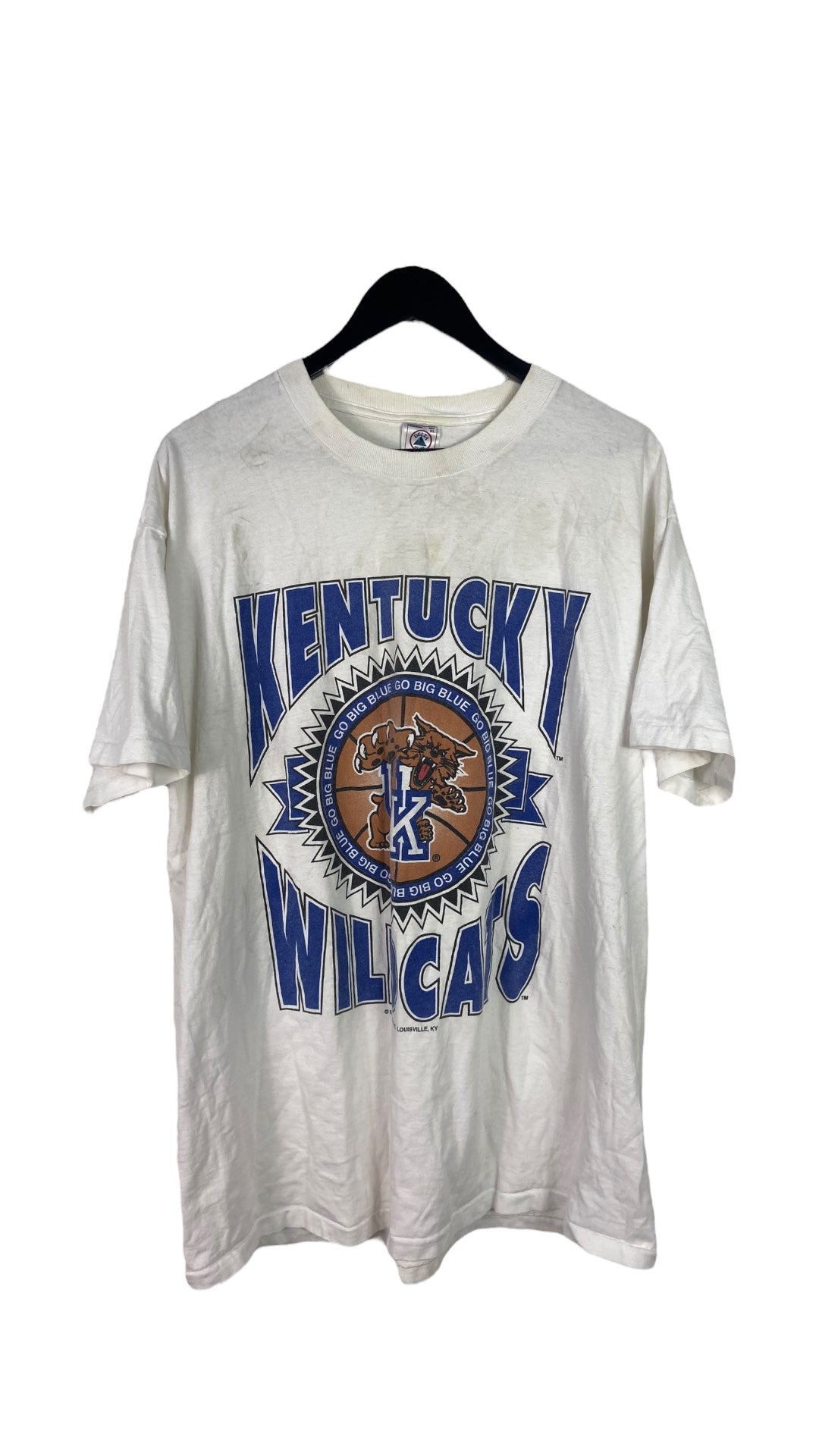 VTG Kentucky Wildcats Basketball Emblem Tee Sz XL