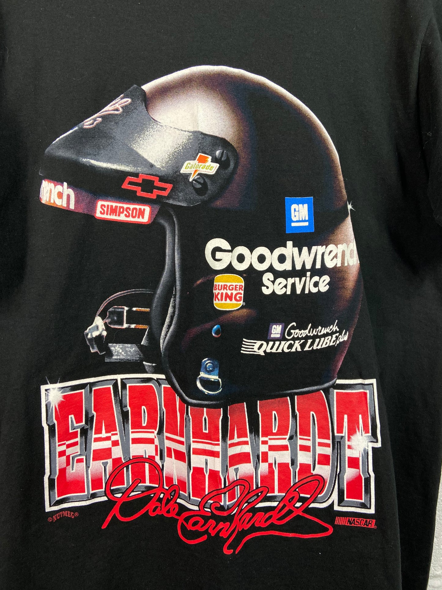 VTG 90s Dale Earnhardt Sr. Goodwrench Helmet Tee Sz L