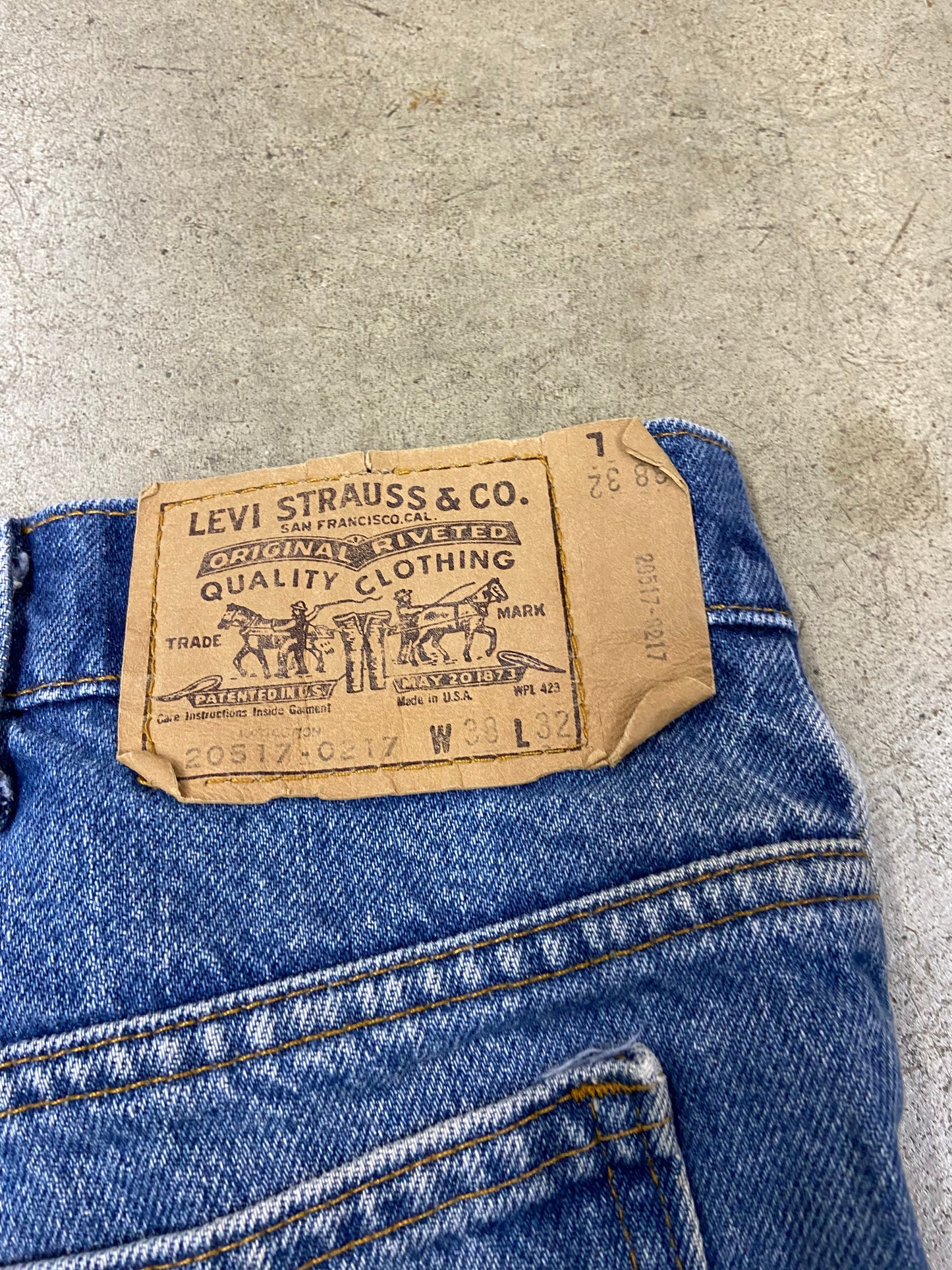 VTG Levi’s 80's Orange Tab Baggy Bootcut Jeans Sz 36x32