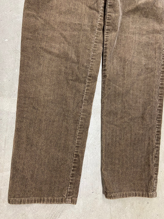 VTG Polo Ralph Lauren Brown Corduroy Chino Pants Sz 28x30