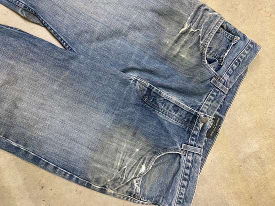 Y2K Thrashed Banana Republic Denim Jeans Sz 36x32