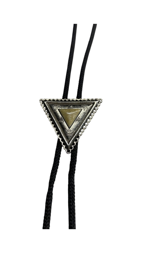 VTG Triangle Plate Black Bolo Tie