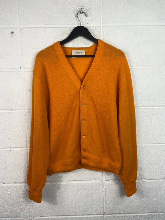 VTG Orange Jantzen Cardigan Sz L