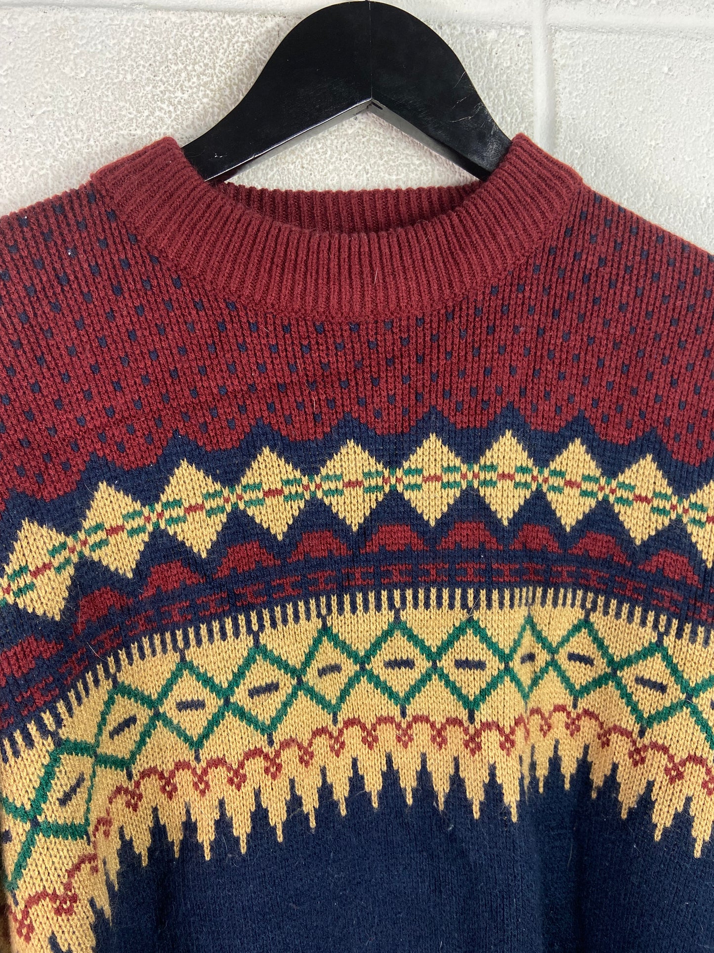 VTG JCPenny Wool Multicolor Sweater Sz M