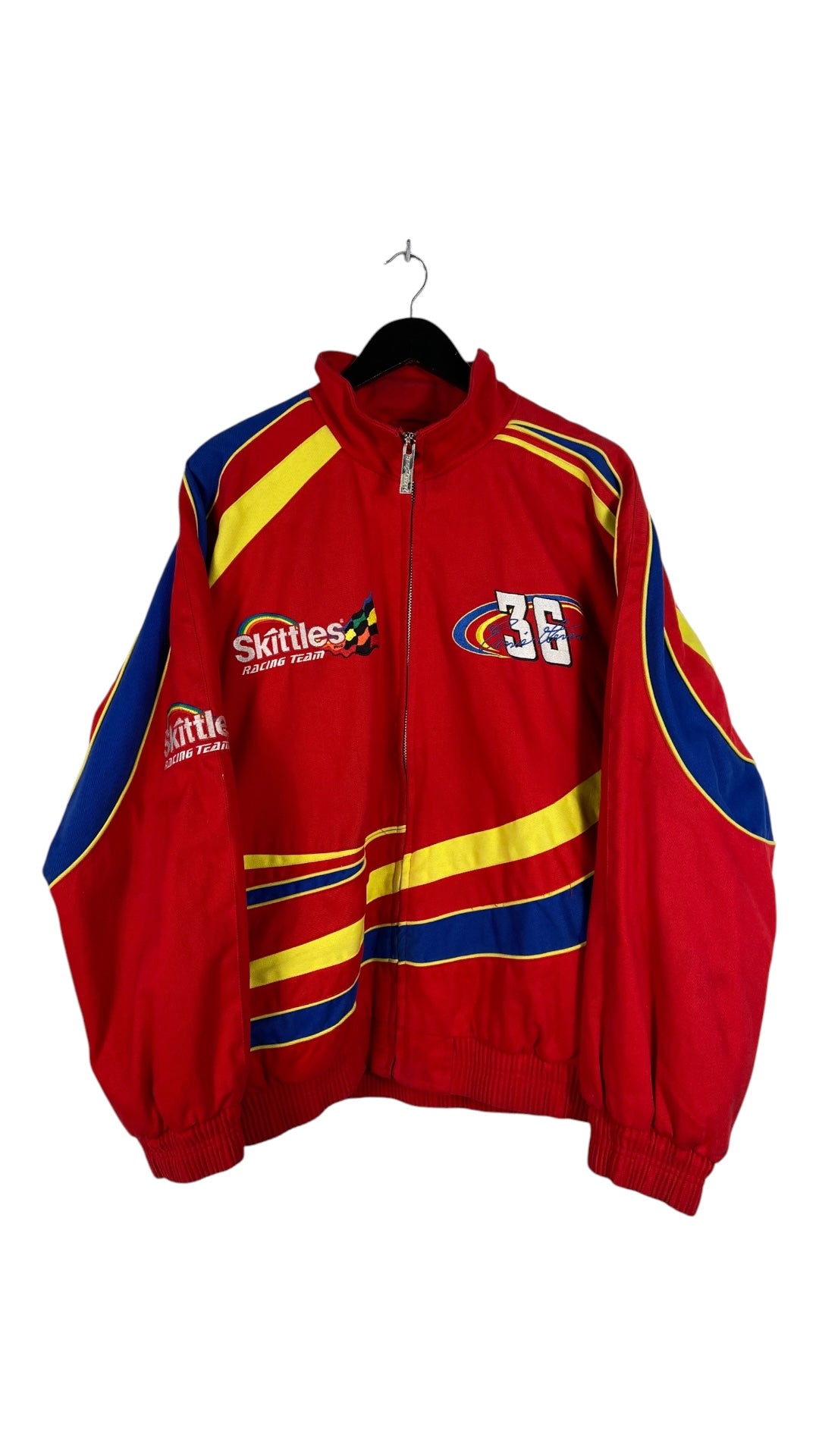 VTG Skittles Racing Ernie Irvin NASCAR #36 Jacket Sz L