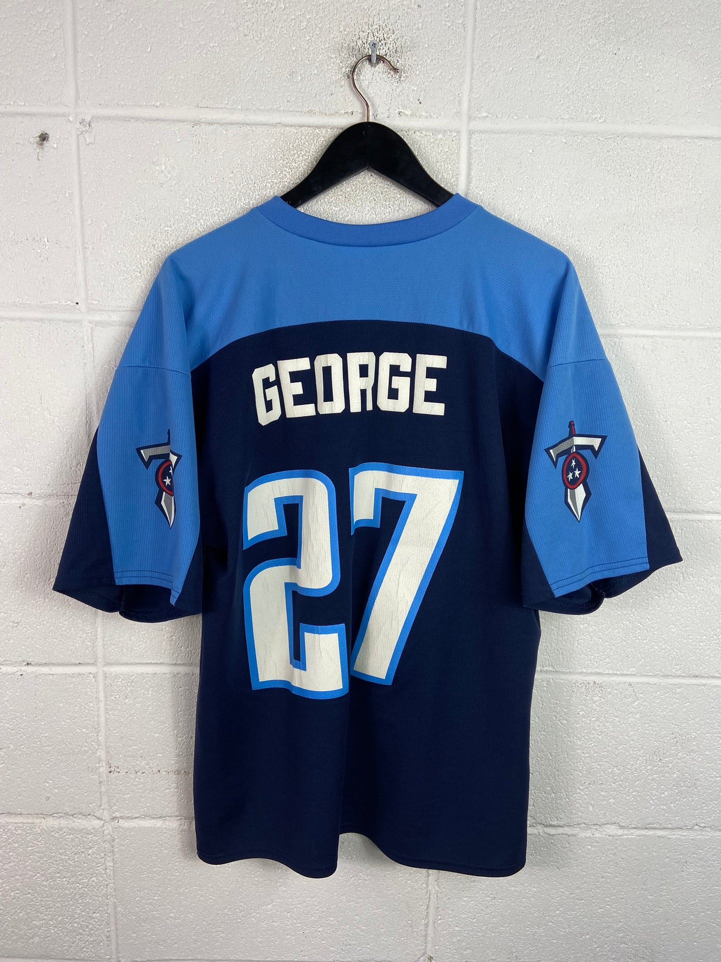 Y2K Tennessee Titans Eddie George Logo Athletic Jersey Sz L/XL