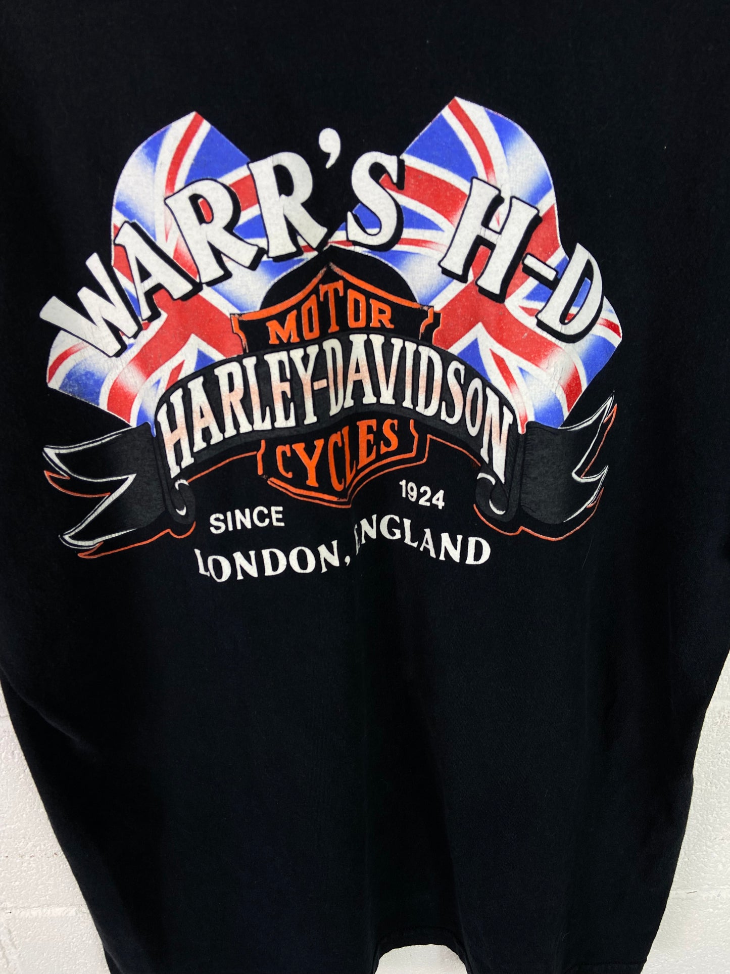 VTG Harley Davidson Warrs London Tee Sz XL