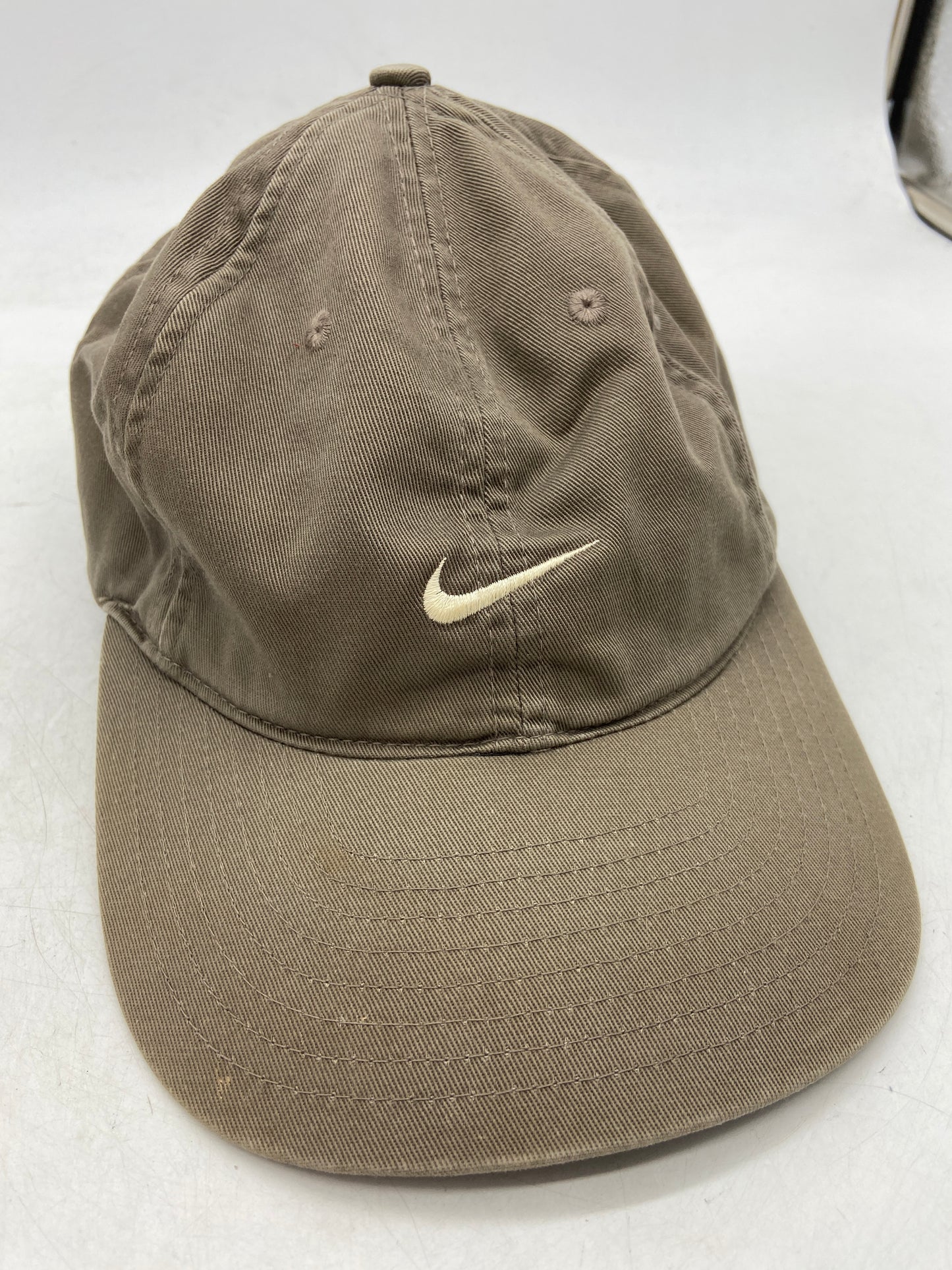 Vintage 90s Nike Dusty Brown Swoosh Strapback Hat