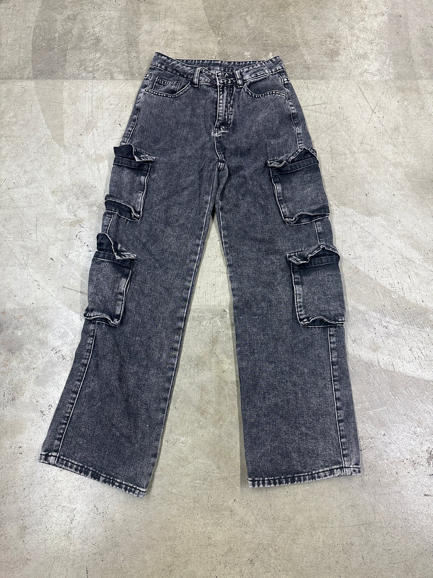 Wmns Denim Triple Cargo Pants Sz 28x29