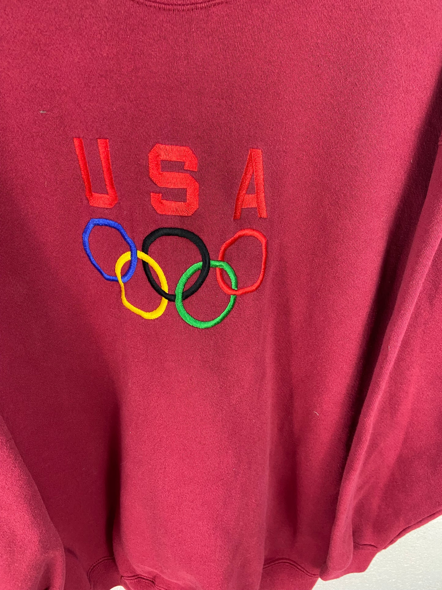 VTG Maroon USA Olympic Sweater Sz XL