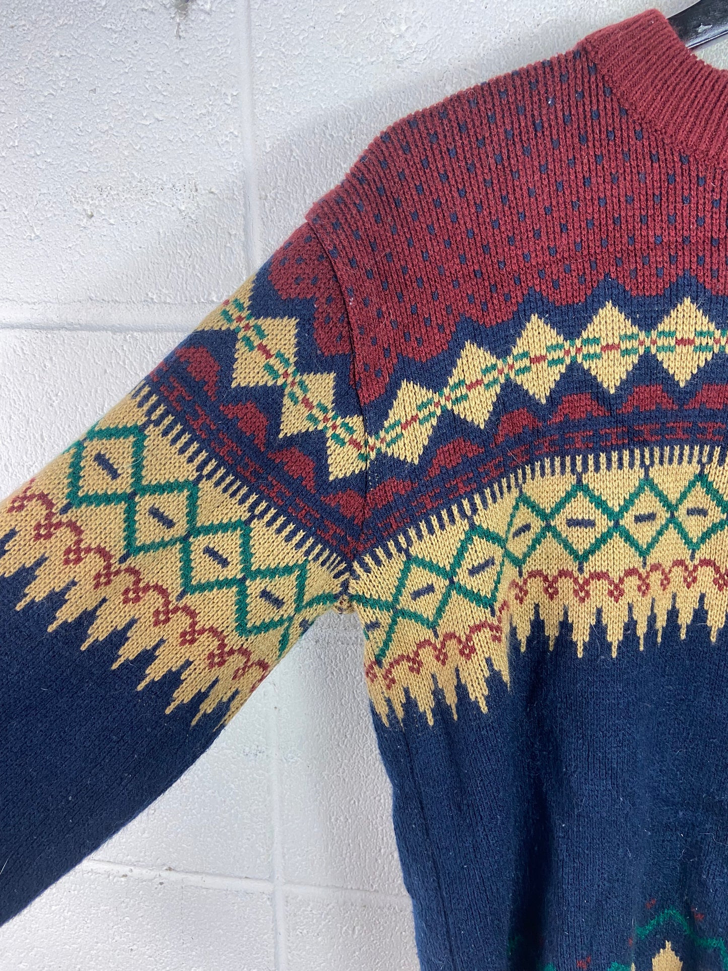 VTG JCPenny Wool Multicolor Sweater Sz M