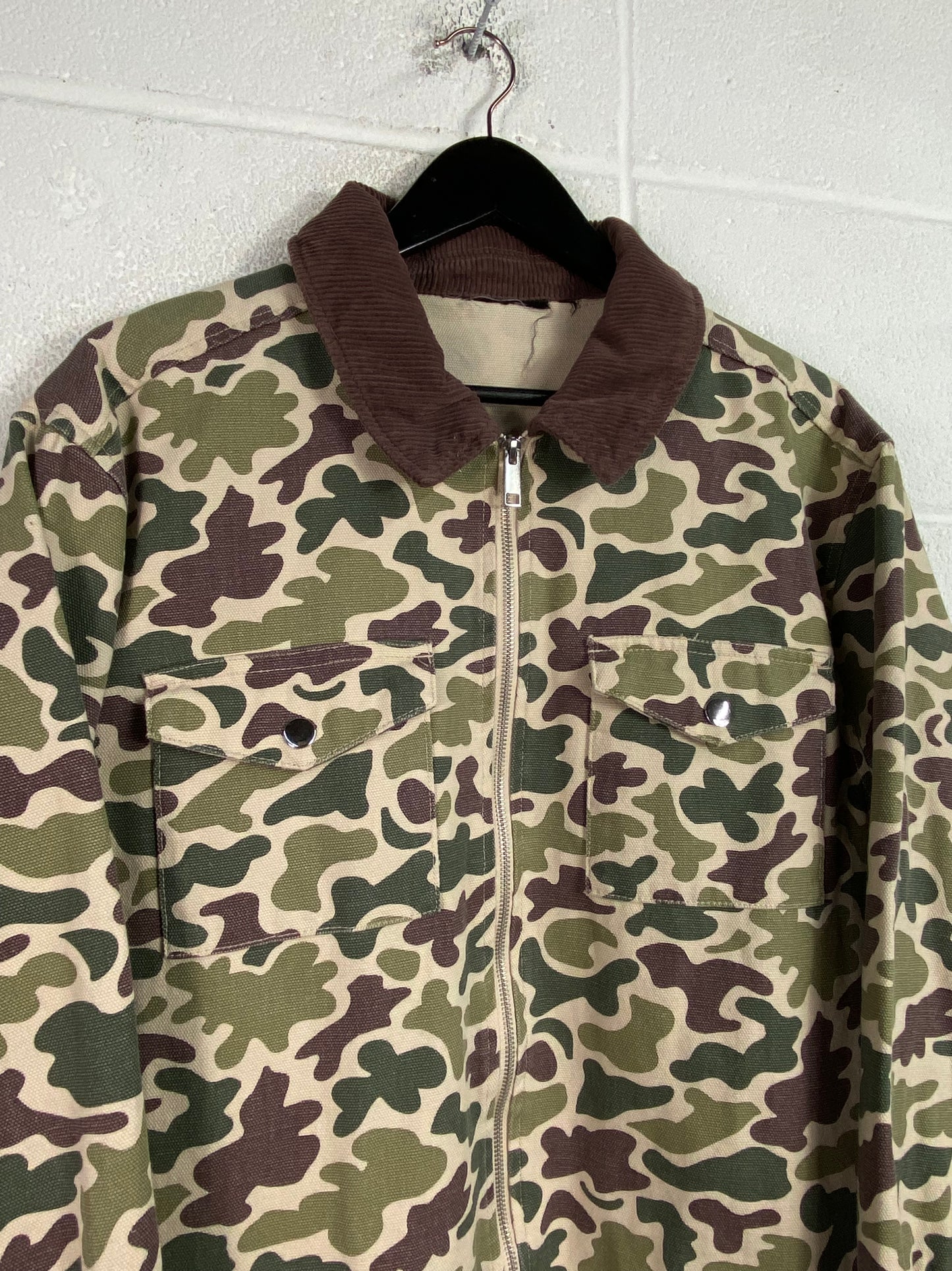 Y2K Camo Duck Work Jacket Sz L