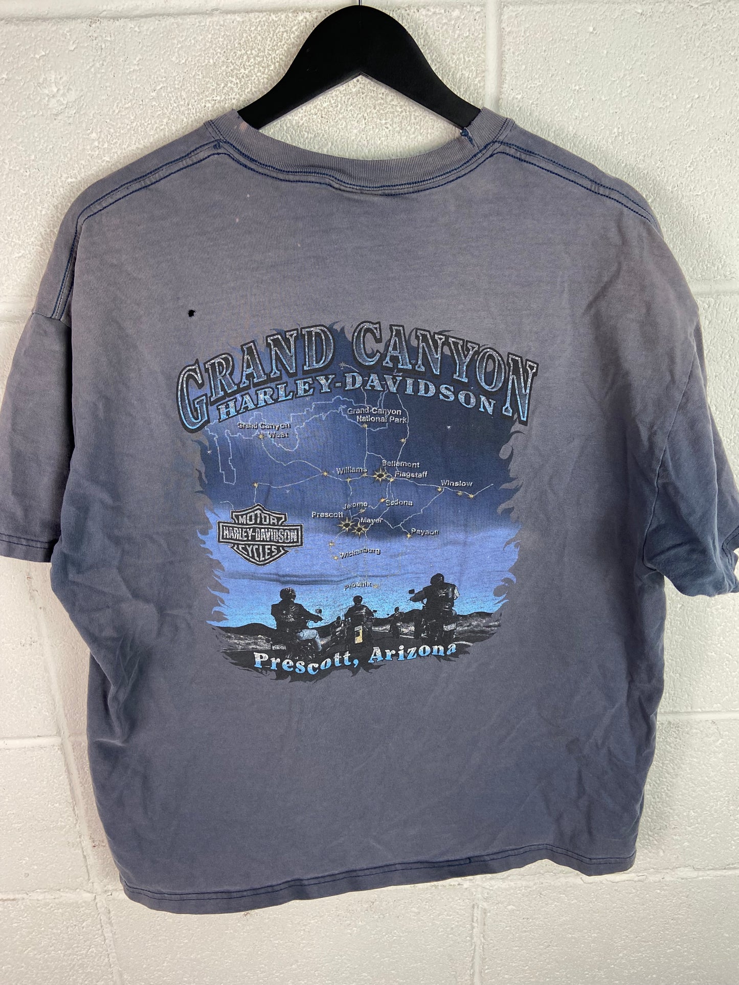 VTG Harley Davidson Grand Canyon Faded Tee Sz XL