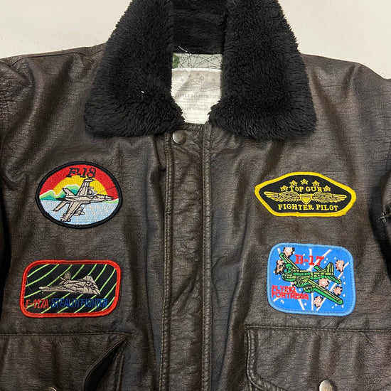 VTG Kids Top Gun Aviator Jacket Sz Yth L