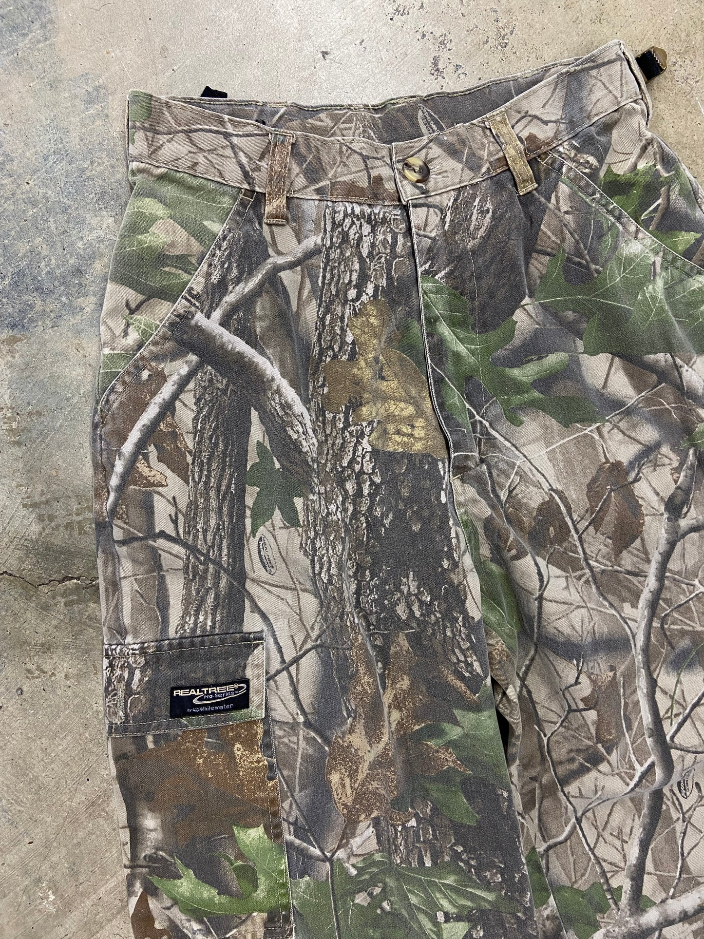 Y2K Camo Realtree Baggy Cargo Pants Sz 26x30