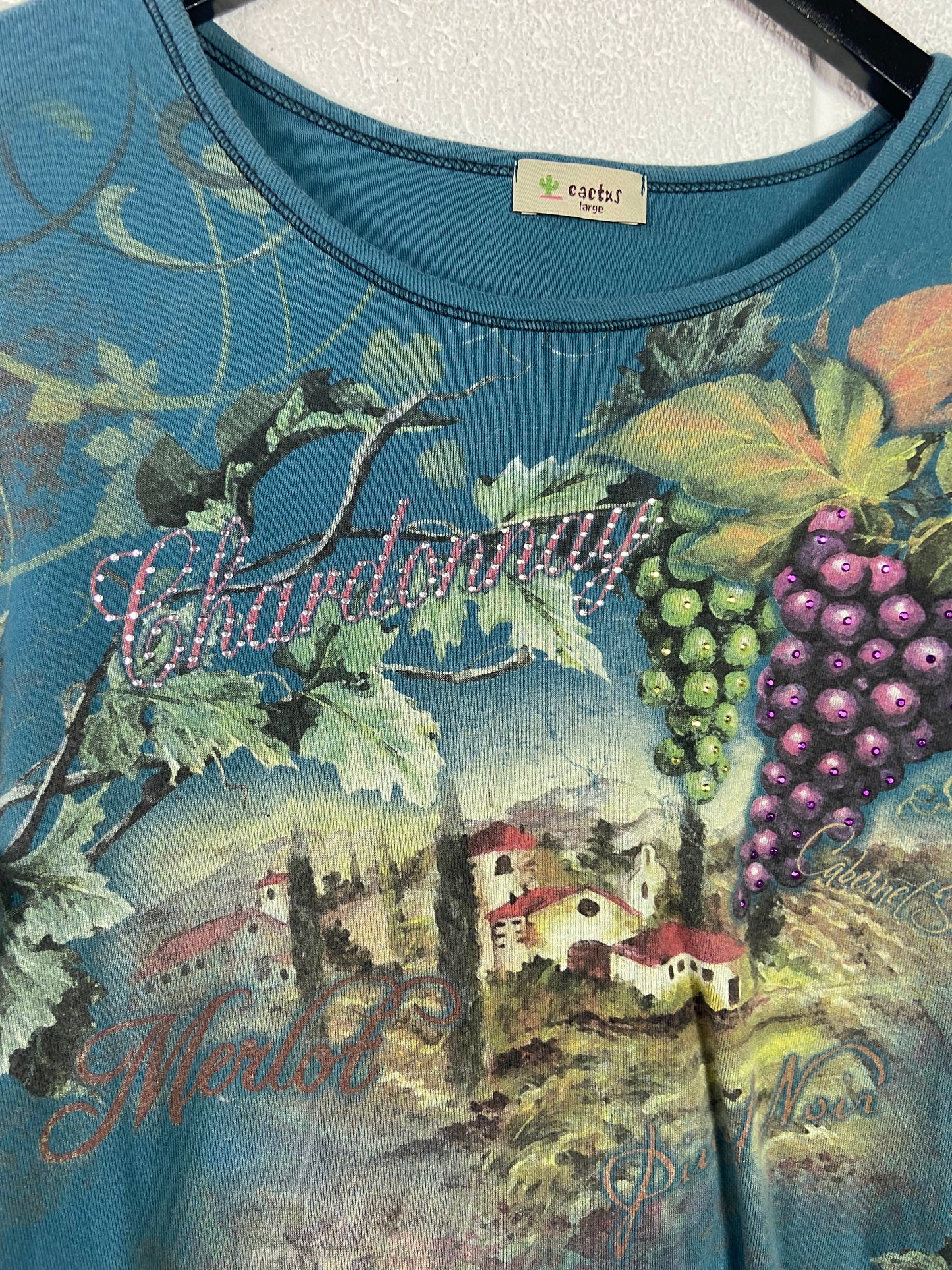 VTG Wine Shirt Sz M