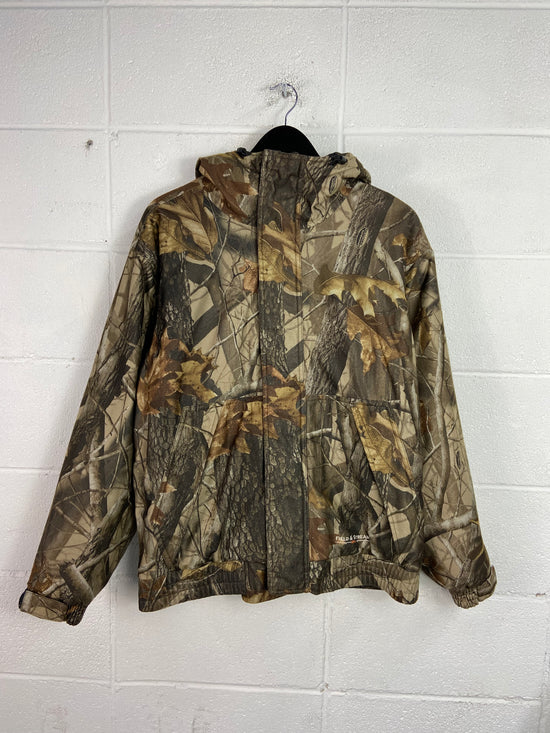 VTG Hooded Camo Jacket Sz XL