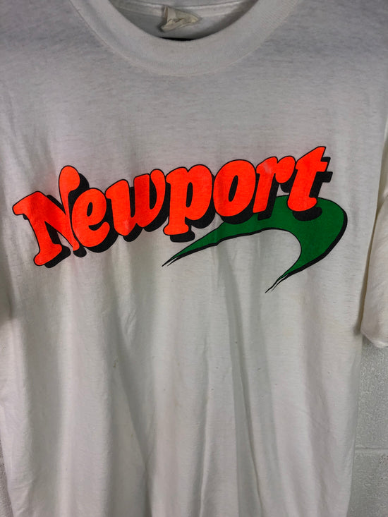 VTG Newport Neon Cigarettes Tee Sz Med