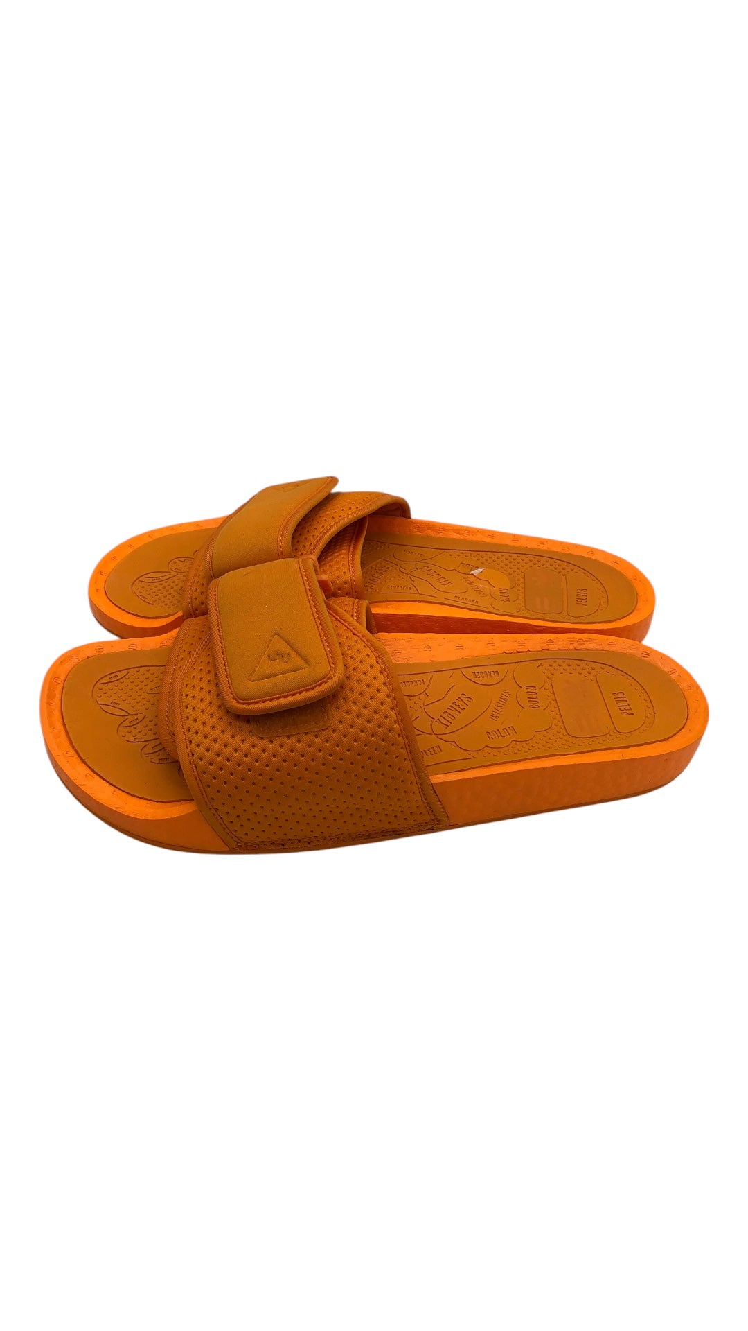 Preowned adidas Boost Slide Pharrell Bright Orange Sz 12M/13.5W
