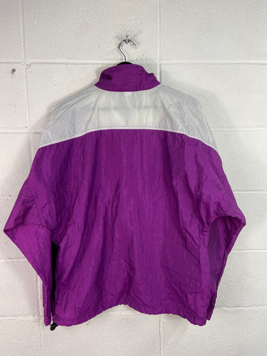 VTG Umbro Purple 1/2 Zip Windbreaker Jacket Sz M/L