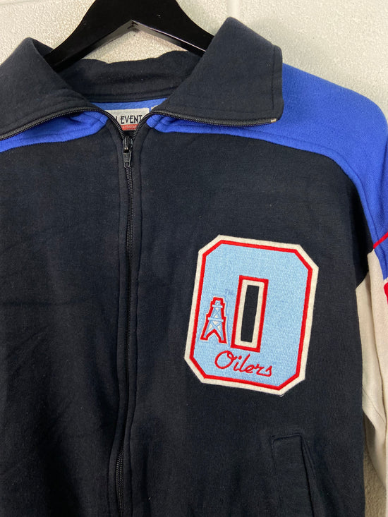 VTG Houston Oilers Cotton Track Jacket Sz Small