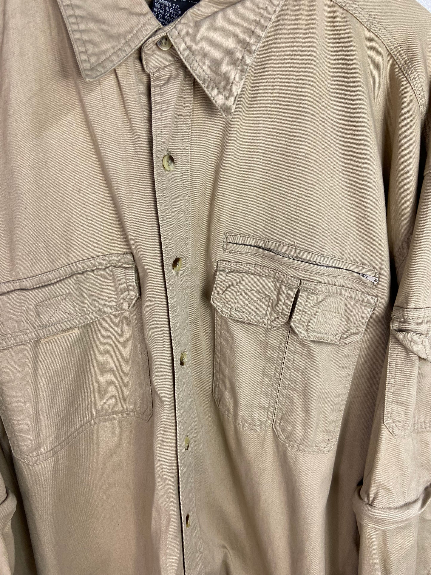 VTG No Boundaries Convertible Camping Shirt Sz XXL