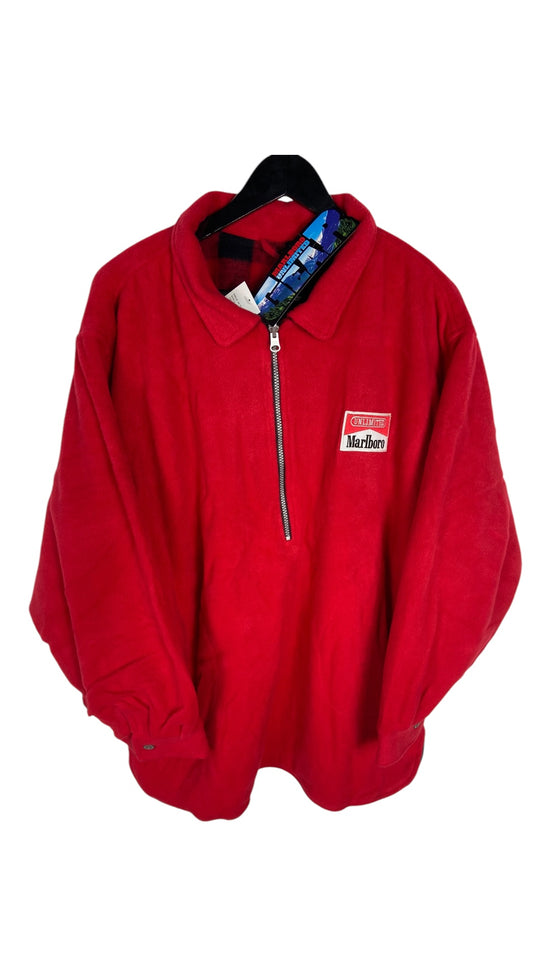 VTG Deadstock Marlboro Unlimited Quarter Zip Fleece Sz XXL