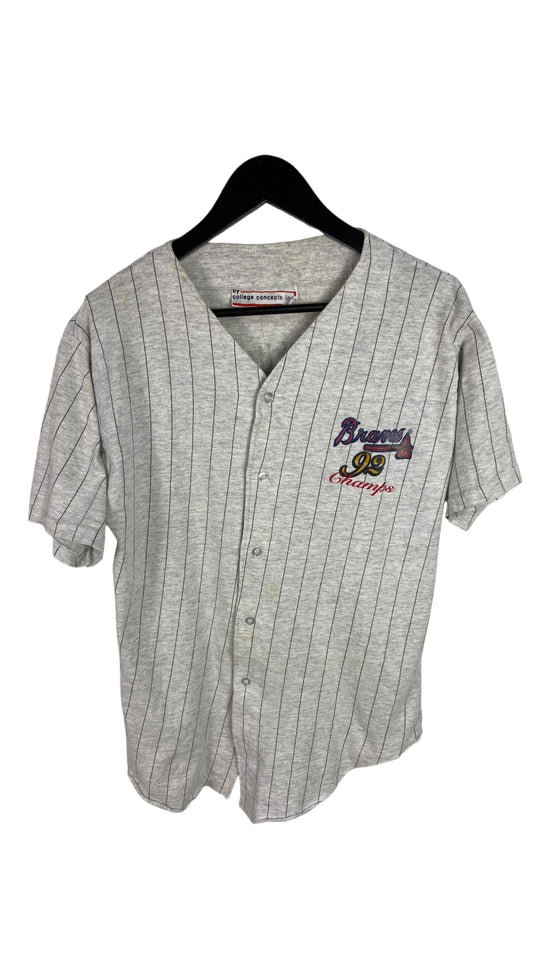 VTG Braves World Series 92' Button Up Shirt Sz L