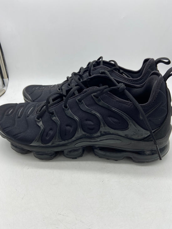 Preowned Nike Air VaporMax Plus Triple Black Men's Running Shoes Sz 14M/15.5W