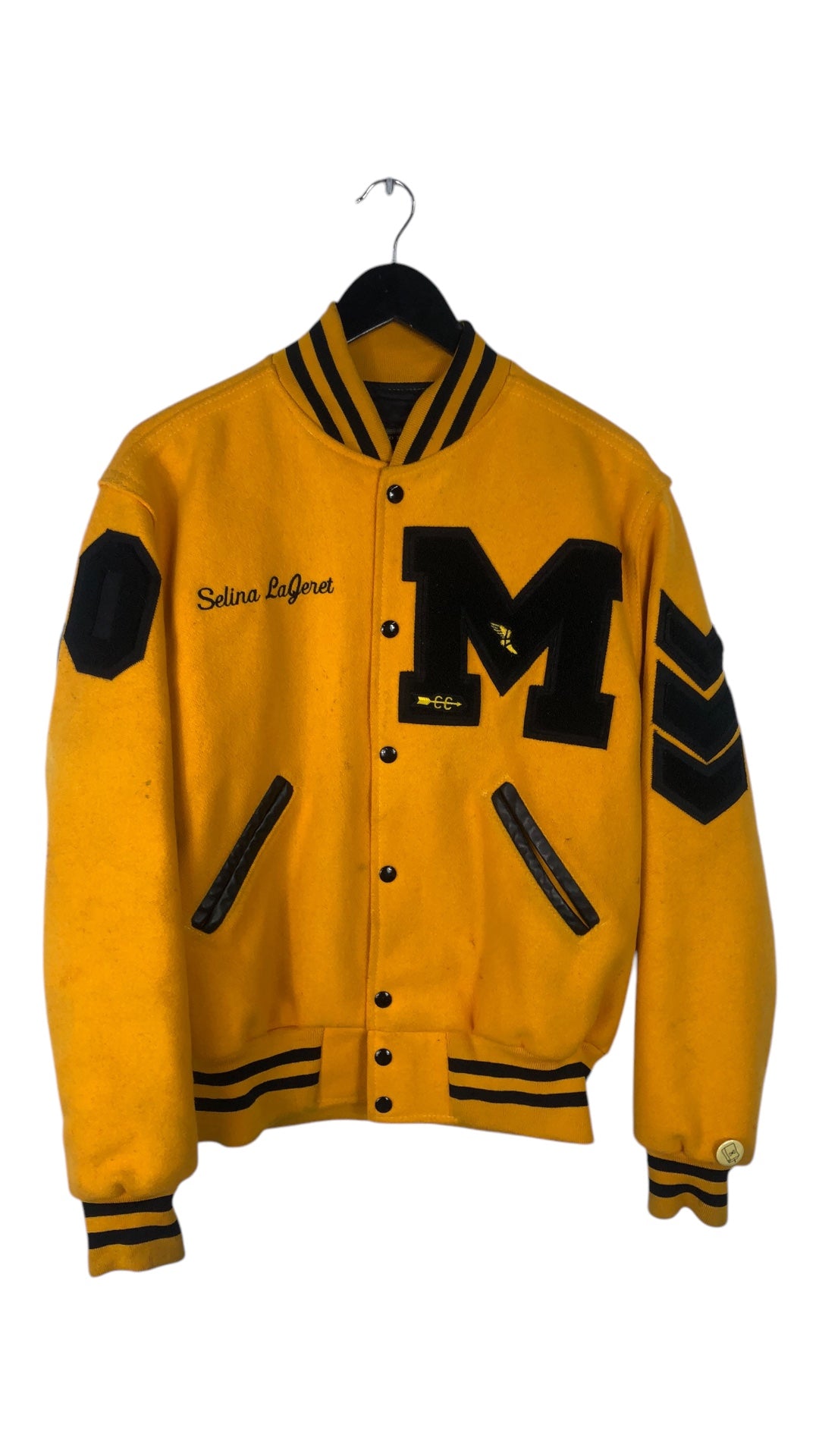 VTG Yellow Varsity Jacket Sz S