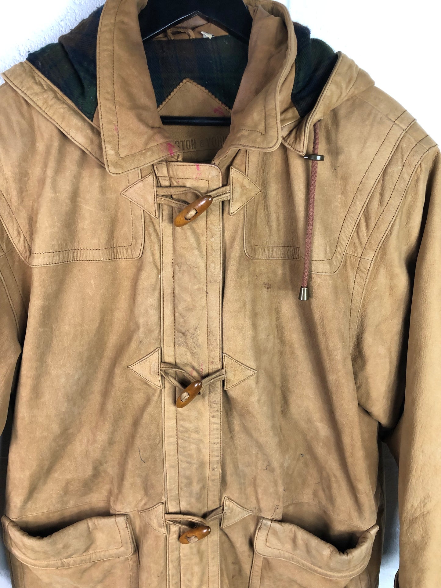 VTG Preston and York Suede Fireman Ladder Jacket Sz L