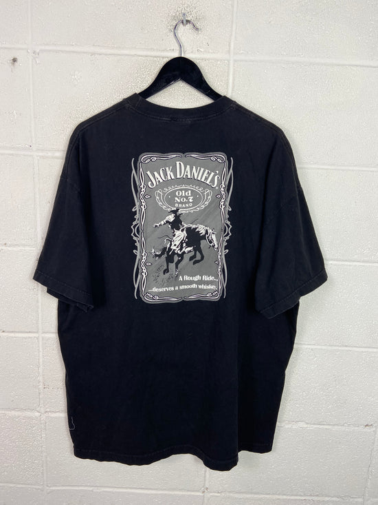 Y2K Jack Daniels Rough Rider Horse Logo Tee Sz XL