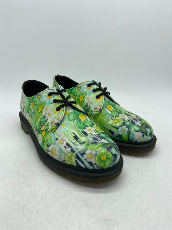 Preowned Wmns Dr. Martens 1461 Pascal Floral Drip Oxford Sz 8W/6.5M